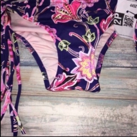 Shade & Shore Floral Cheeky Bikini Bottoms - Picture 4 of 6
